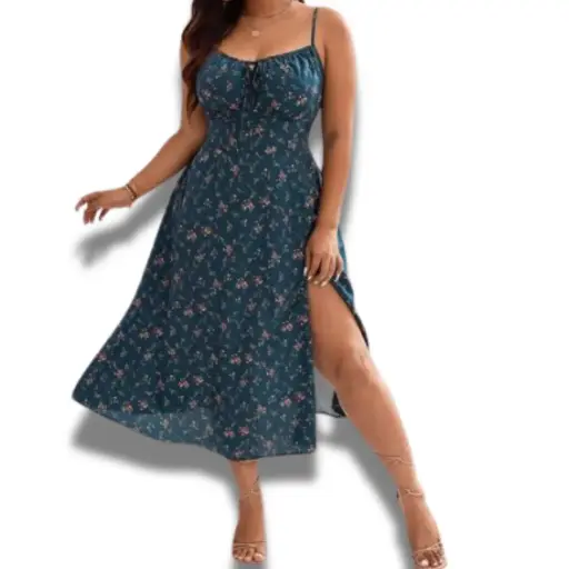 [101354] Vestido Shein C verde T 3XL