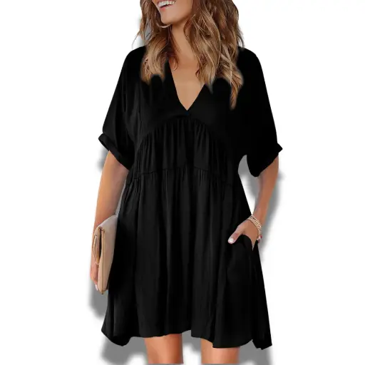 [000113] Vestido Shein C Negro T L