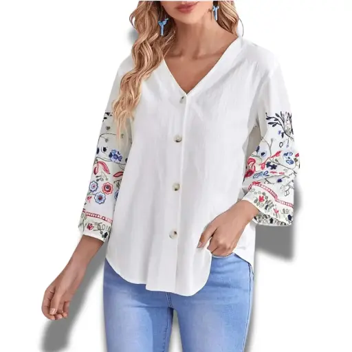 [101387] Blusa Shein C Crema T XS