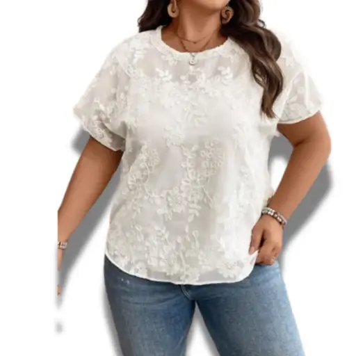 [101409] Blusa Shein Bordada C Cerema T XL