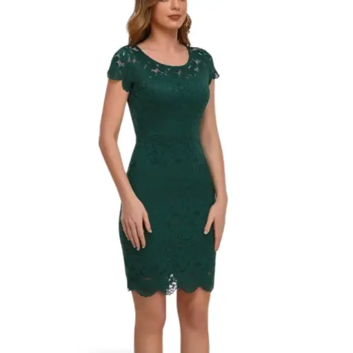 [101428] Vestido Shein C Verde esmeralda T XL