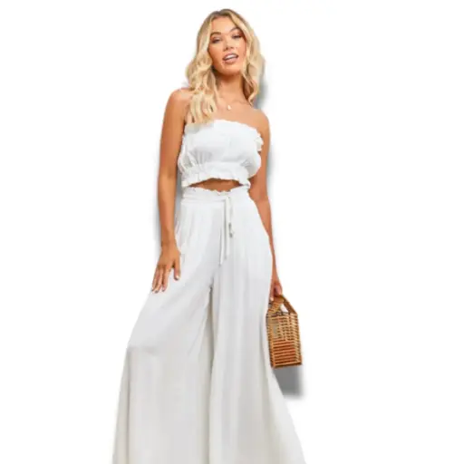 [101449] Conjunto Top y Pantalon Shein C Crema T 2XL