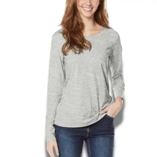 [101491] Playera manga larga C Gris T M