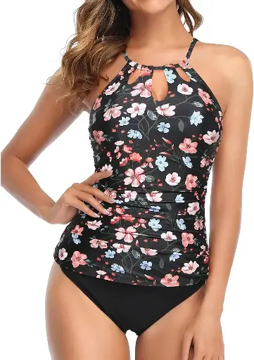 [115131] Traje de baño  C Negro Floral T 2X