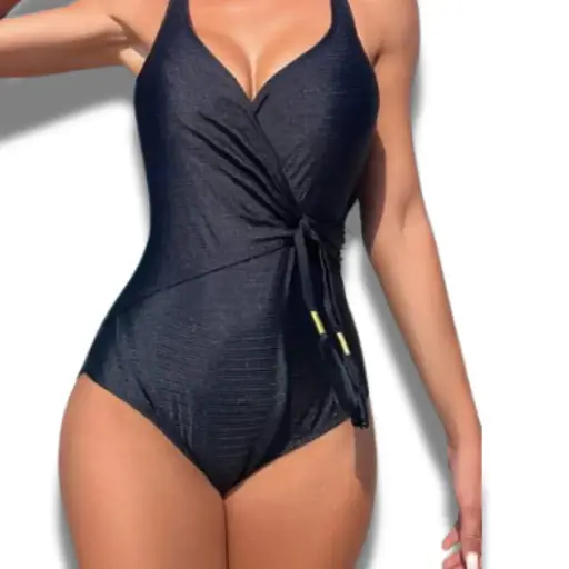 [115139] Traje de baño 1 piezas C Negro T L