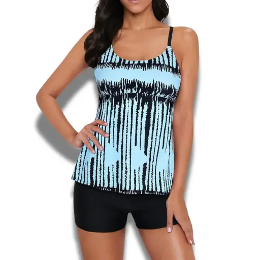[115156] Traje de baño 2 piezas C Azul - negro T 3XL