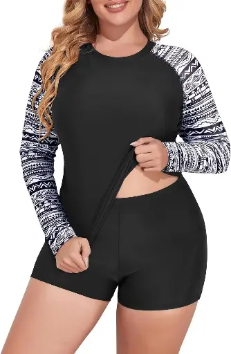 [115157] Traje de Baño 2 piezas C Negro- Blanco T 2XL