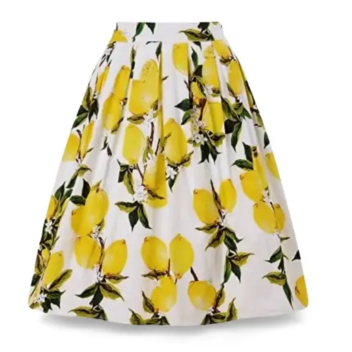 [101517] Falda Taydey C Crema amarillo T 2XL