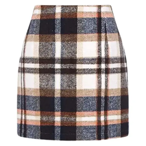 [101524] Minifalda Shein C Cafe a cuadros T S