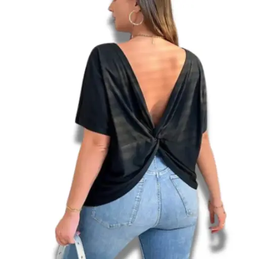 [101541] Blusa Shein C Negro T 4XL