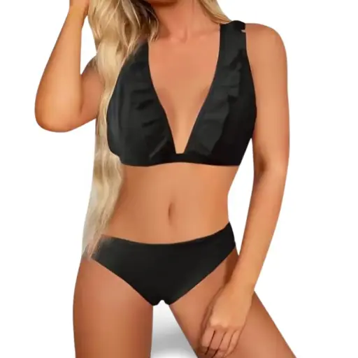 [115184] Traje de Baño 2 piezas C Negro T L