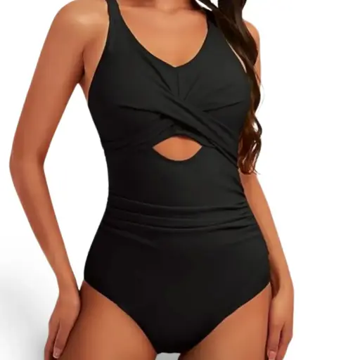 [115208] Traje de baño 1 pieza C Negro T L