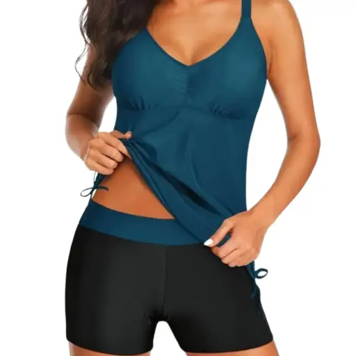 [115211] Traje de baño 2 piezas C Verde Esmeralda-Negro T XL