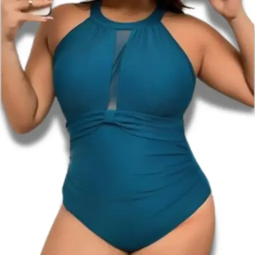 [115225] Traje de baño 1 pieza C Verde esmeralda T L