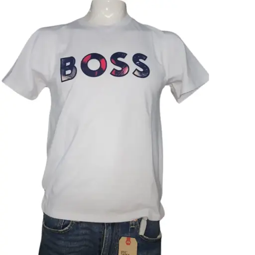 [401136] Playera BOSS C Blanco T S