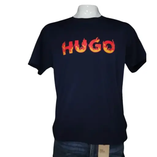 [401140] Playera HUGO C Azul marino T L