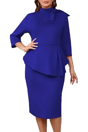 [101580] Vestido C Azul rey T M