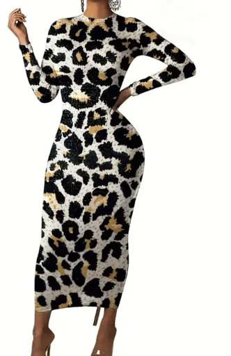 [101584] Vestido C Leopardo T M
