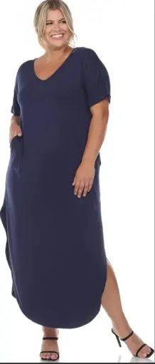[101585] Vestido JOHNNY C Azul marino T XL