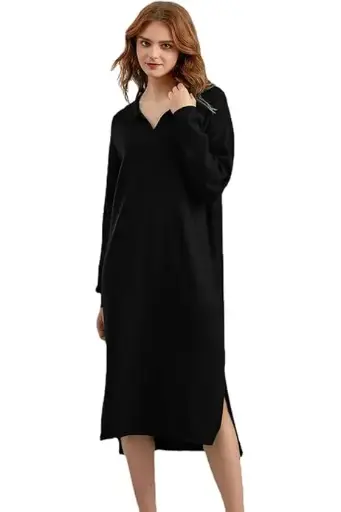 [101588] Vestido largo C Negro T XL