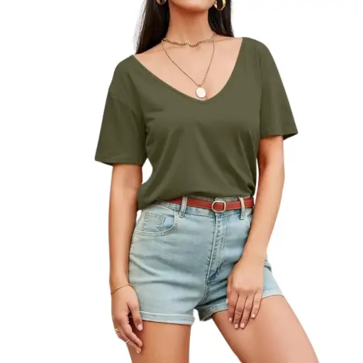[101621] Playera Wild fable C Verde militar T 3XL