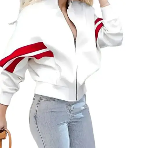 [101629] Chamarra STYLEWE C Crema - Rojo T S