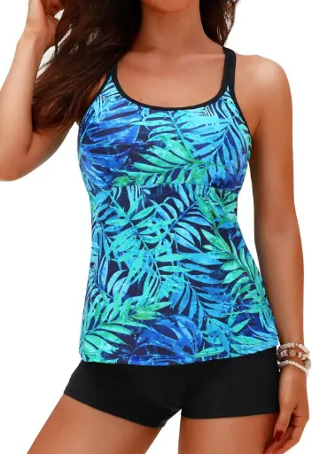 [115256] Traje de baño 2 piezas C Azul - Negro T L