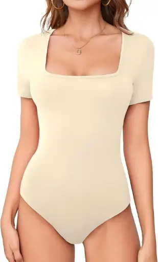 [101664] Panti blusa maga corta OQQ C Beige T S