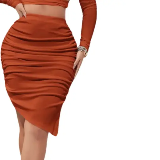 [101736] Blusa estraple Fashion Nova C Marron T S 
