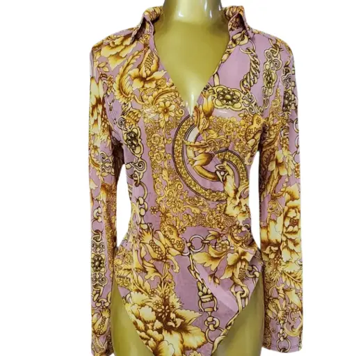 [101768] Panti Blusa Fashion Nova C Rosa Dorado T 1X