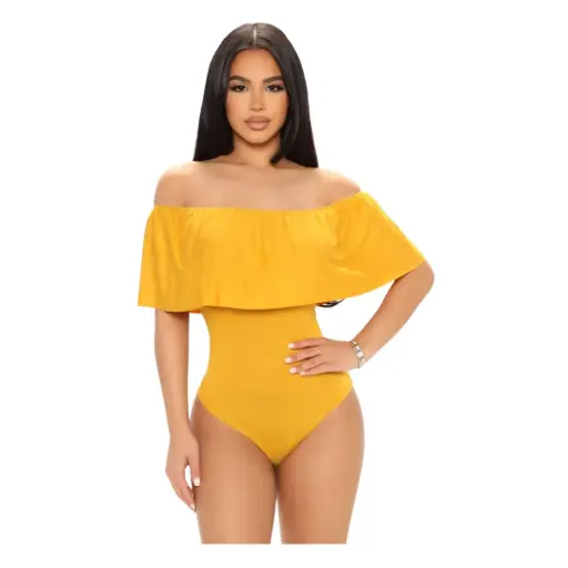 [101774] Panti Blusa Fashion Nova C  Mostaza T 1XL
