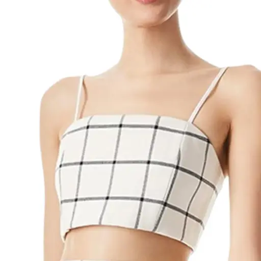 [101814] Crop Top Fashion Nova C  Crema -  Negro T L