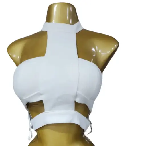 [101819] Crop Top Fashion Nova C  Crema T S