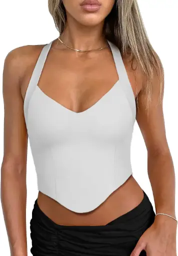 [101831] Crop top Fashion Nova C Blanco T M