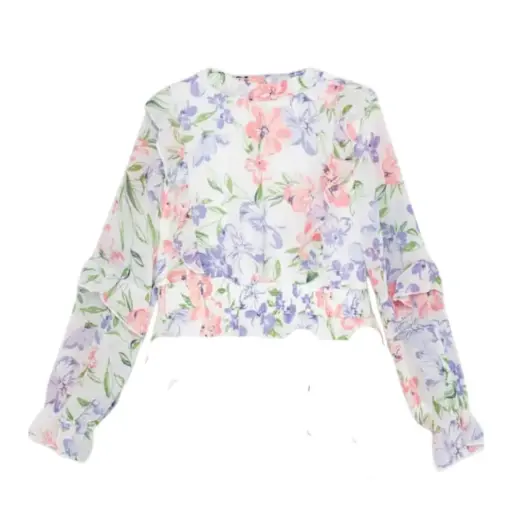 [101848] Blusa Fashion Nova C Floreada T 1XL
