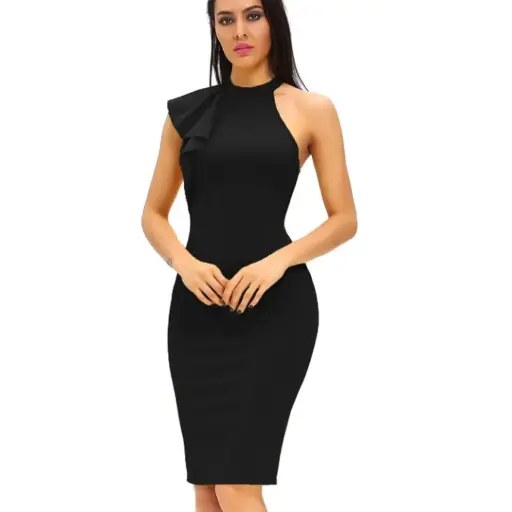 [101851] Vestido Fasion Nova  C Negro T M