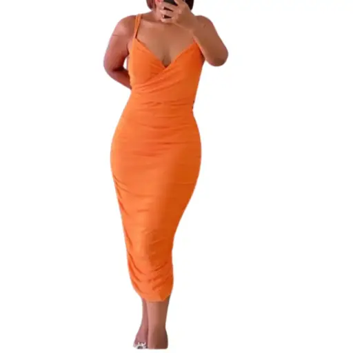 [113137] Vestido Fashion Nova C  Naranja T XS