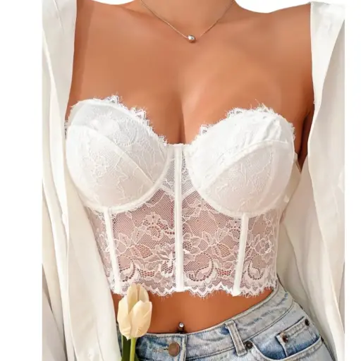 [101898] Corset Fashion Nova C Blanco T XL