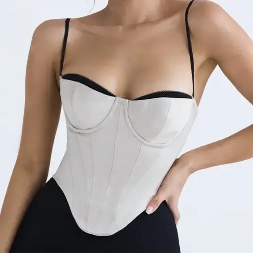 [101903] Corset Fashion Nova C  Blanco T S