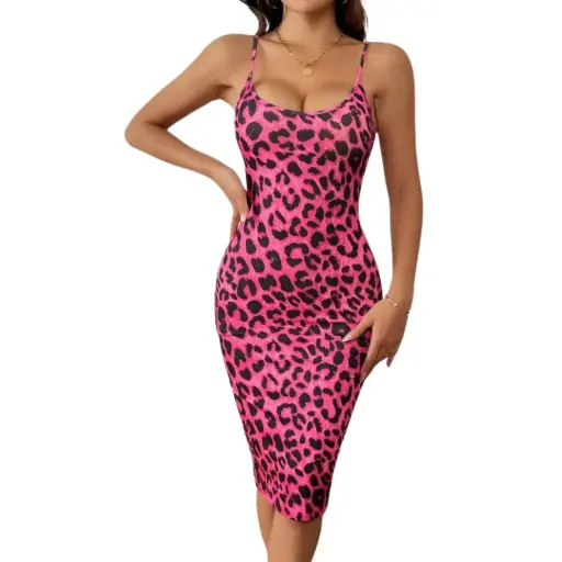 [101913] Vestido Fashion Nova  C Leopardo T XL