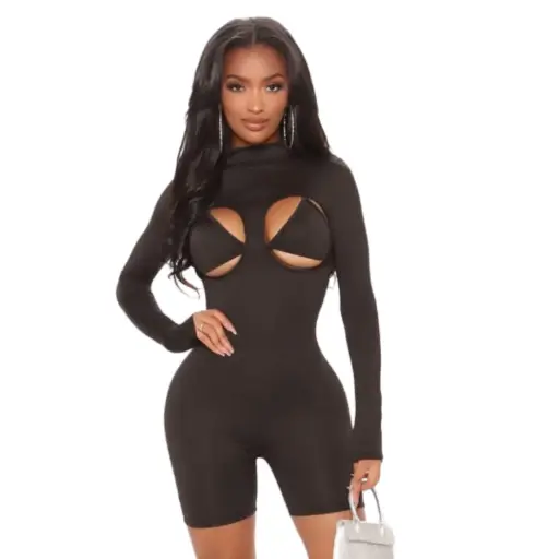 [115309] Traje de baño 1 pieza Fashion Nova C  Negro T S