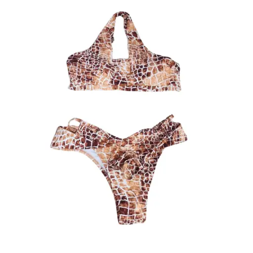 [115324] Traje de baño 2 pieza Fashion Nova C  Mamey T M