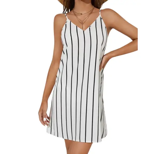 [101940] Vestido Fashion Nova C Blanco -Negro T 1X