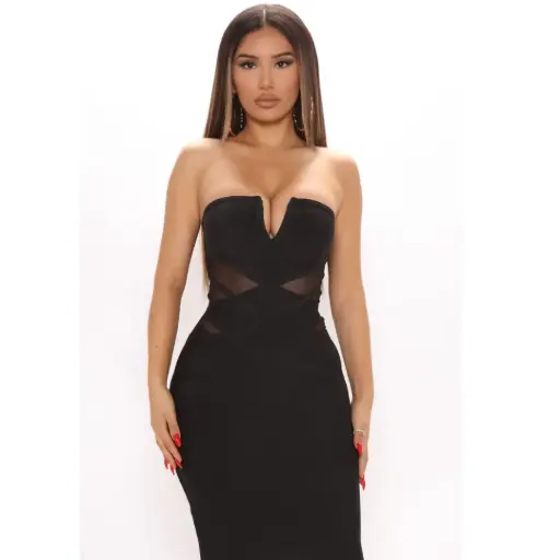 [101941] Vestido Fashion Nova C Negro T L