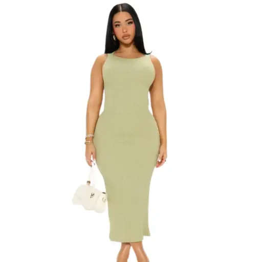 [101951] Vestido Fashion Nova C Verde T 1X