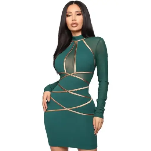 [101987] Vestido Fashion Nova C Verde T XS
