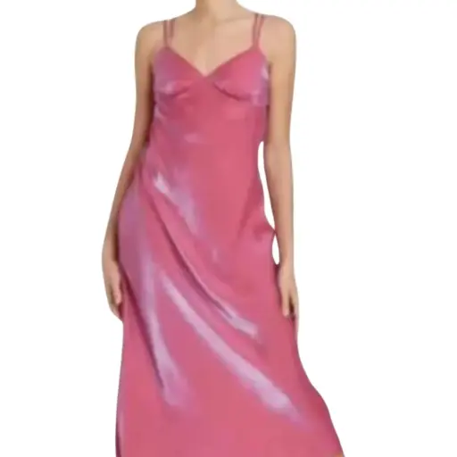 [113181] Vestido Wild Fable C Rosa metalico T S