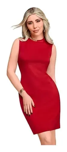 [011001] Vestido Shinestar C rojo T XL