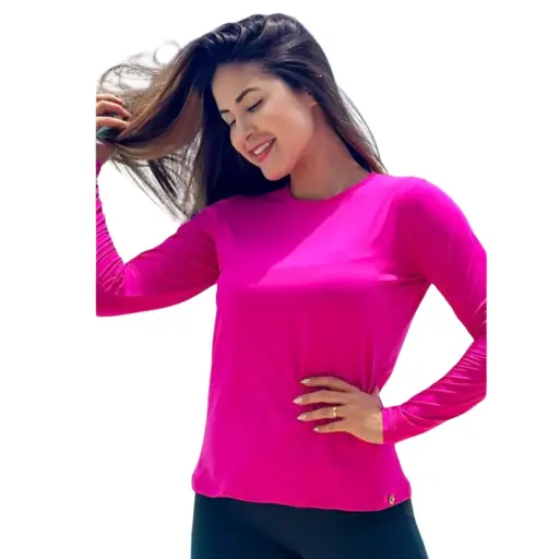 [066274] Playera manga larga Under Armour C Rosa T M