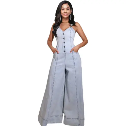 [011026] Overol de Mezclilla Fashion Nova  C Azul T L